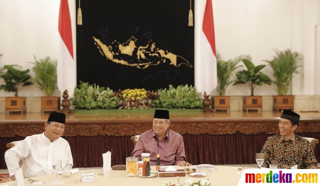 Foto : Suasana akrab hiasi buka puasa bareng SBY, Jokowi 