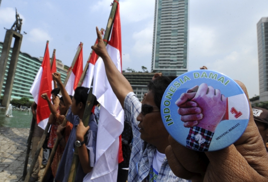 Sambut 22 Juli, dua kubu pendukung capres berdamai