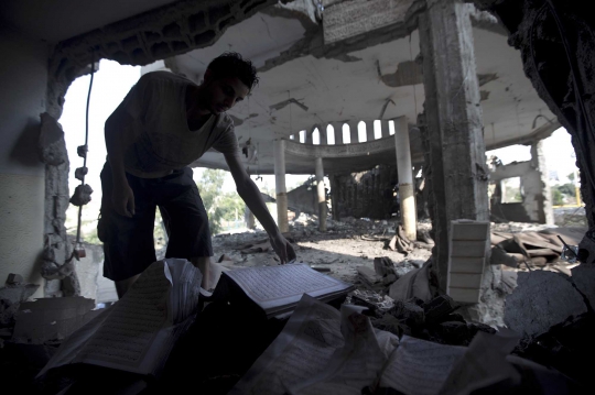 Serangan roket Israel hancurkan masjid di Jalur Gaza