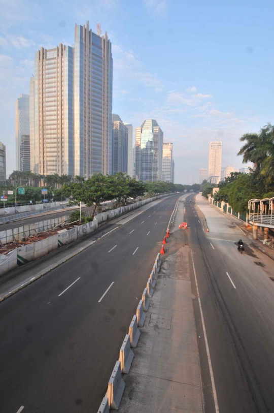 Sepinya jalanan Jakarta saat perayaan Idul Fitri 1435 H