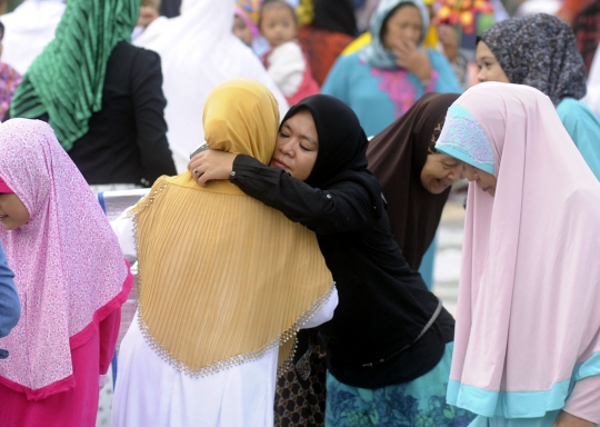 Potret pelaksanaan salat Id di Pelabuhan Sunda Kelapa