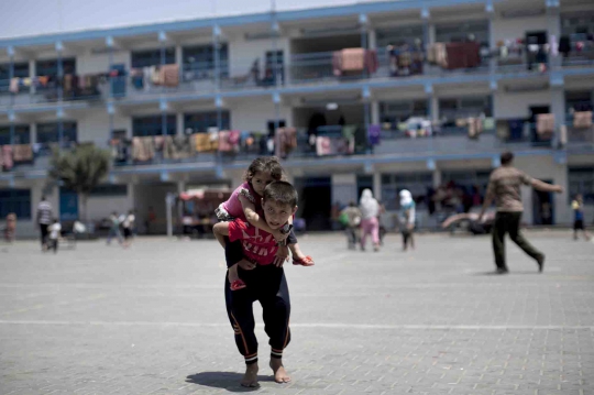 Sekelumit keceriaan anak-anak Jalur Gaza saat rayakan Lebaran