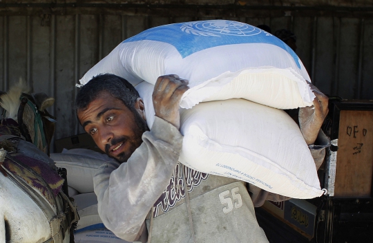 Warga Gaza terima bantuan makanan dari PBB