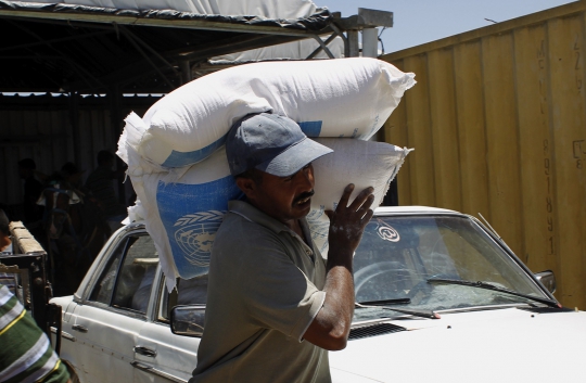 Warga Gaza terima bantuan makanan dari PBB