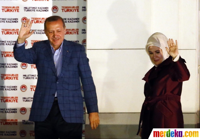 Foto : Tayyip Erdogan menangi pemilihan presiden Turki| merdeka.com