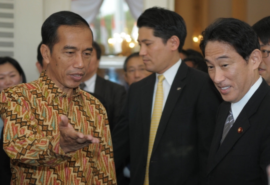 Jokowi sambut hangat kunjungan Menlu Jepang di Balai Kota