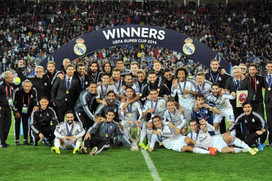 Euforia Los Blancos angkat trofi Piala Super Eropa