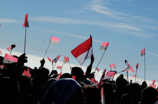 Ekstremnya upacara bendera 17 Agustus di Gunung Merapi