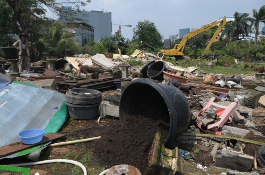 Puluhan lapak tanaman hias di Penjaringan dibongkar Satpol PP