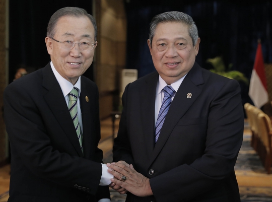 Bertemu Sekjen PBB, Presiden SBY bahas situasi di Jalur Gaza