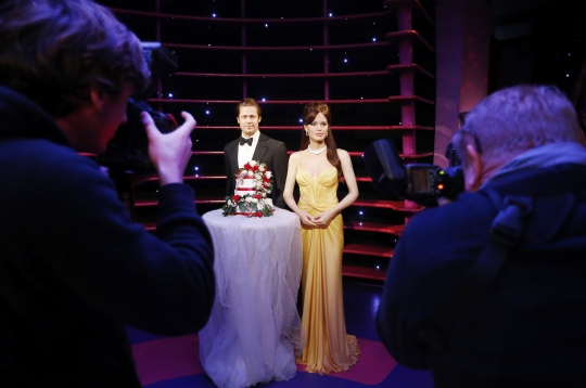 Patung lilin pernikahan Brad Pitt dan Angelina Jolie
