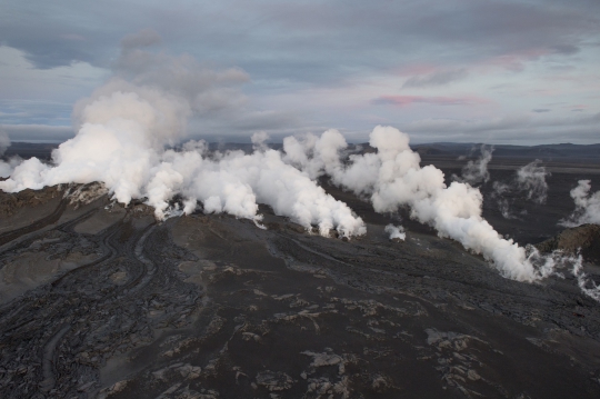 Kedahsyatan erupsi Gunung Bardarbunga di Islandia