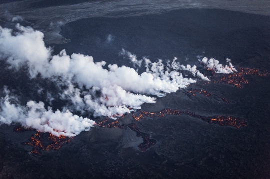 Kedahsyatan erupsi Gunung Bardarbunga di Islandia