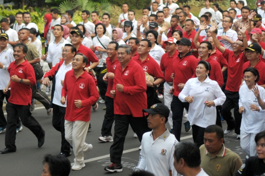 Presiden SBY ikut lomba lari Independence Day Run 2014