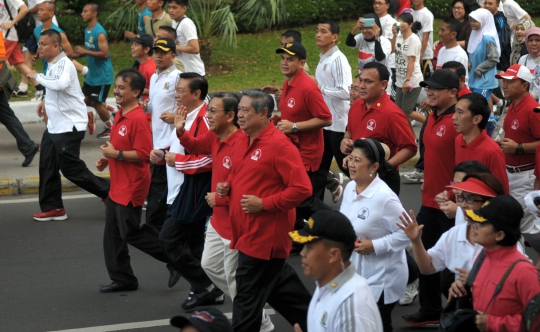 Presiden SBY ikut lomba lari Independence Day Run 2014