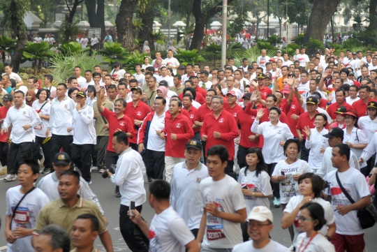 Presiden SBY ikut lomba lari Independence Day Run 2014