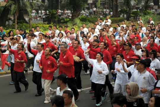 Presiden SBY ikut lomba lari Independence Day Run 2014