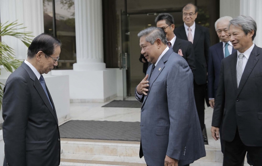 Presiden SBY terima kunjungan mantan PM Jepang Yasuo Fukuda