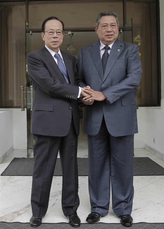 Presiden SBY terima kunjungan mantan PM Jepang Yasuo Fukuda