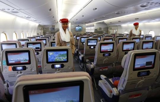Intip kemewahan dan kenyamanan pesawat Fly Emirates