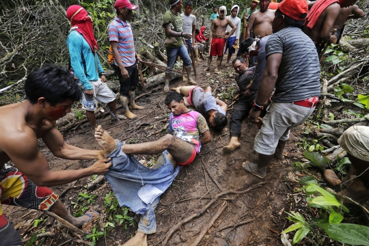 Aksi para pemburu pelaku penebang hutan liar di Amazon