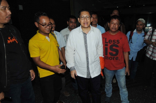 Anas disambut pendukung usai sidang tuntutan kasus Hambalang