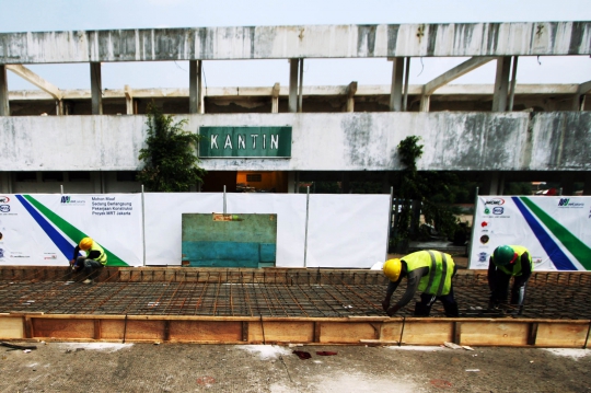 Infrastruktur MRT Lebak Bulus mulai dibangun