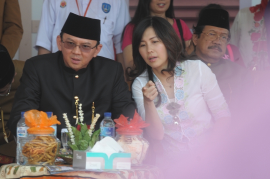 Momen keakraban Ahok dan Haji Lulung saat hadiri Lebaran Betawi