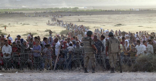 Kota dikuasai ISIS, ribuan warga Suriah ngungsi ke Turki