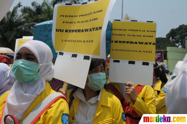 Foto : Aksi demo perawat tuntut pengesahan RUU Keperawatan 