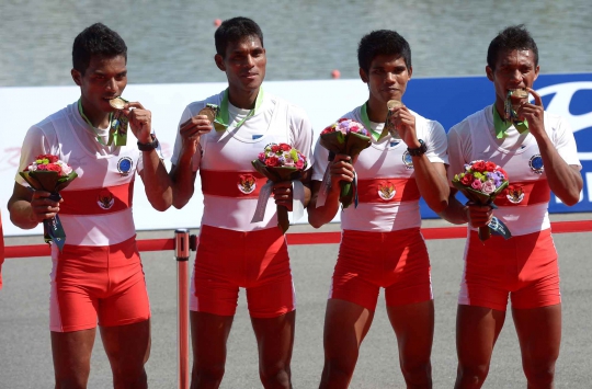 Jerih payah atlet dayung Indonesia buahkan medali perunggu