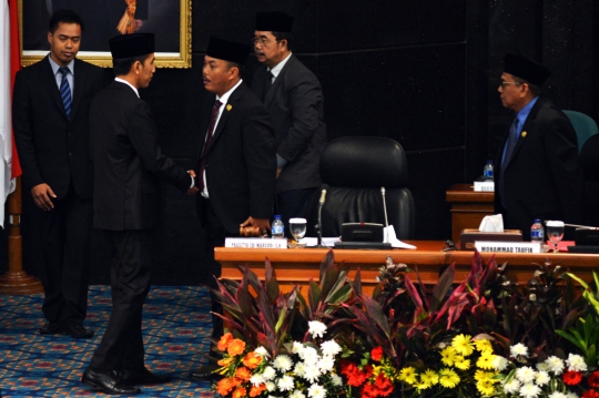 Jokowi-Ahok hadiri pelantikan pimpinan DPRD DKI Jakarta