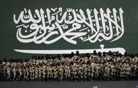 Latihan militer Arab Saudi jelang pelaksanaan haji di Mekkah