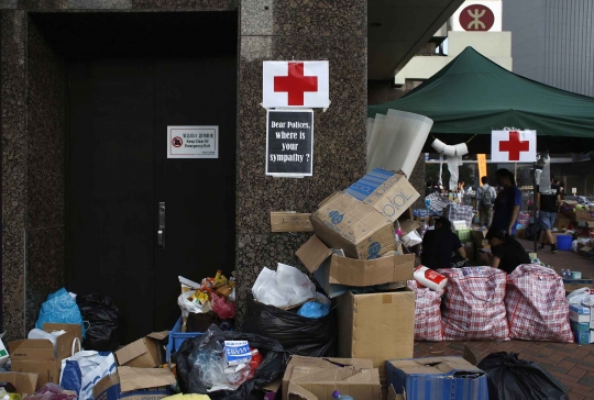 Kreativitas pelajar Hong Kong dirikan posko medis di tengah demo