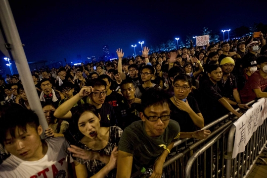 Aksi Joshua Wong pimpin demo ribuan pelajar Hong Kong