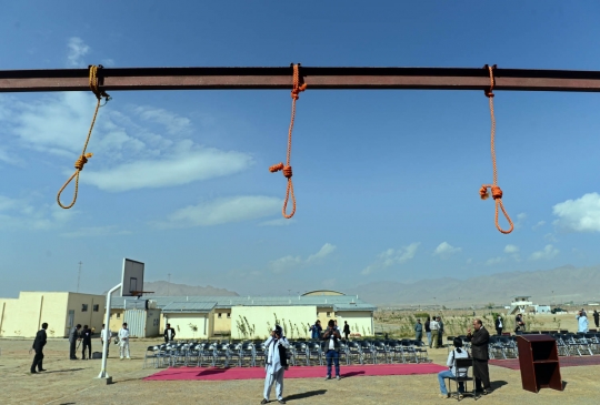 Angkernya lokasi eksekusi hukuman gantung di penjara Afghanistan