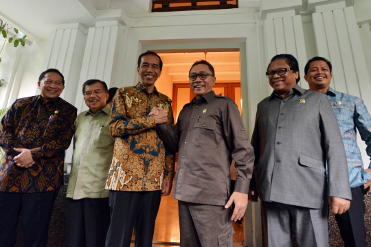 Pimpinan MPR temui Jokowi-JK di rumah dinas Gubernur DKI