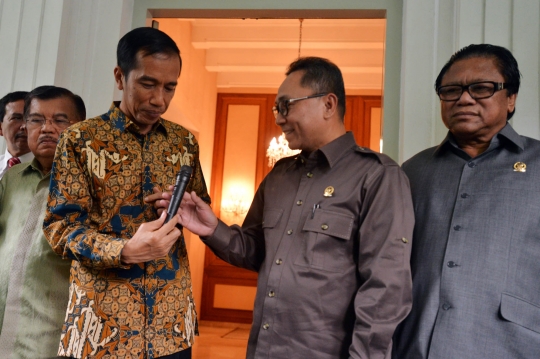 Pimpinan MPR temui Jokowi-JK di rumah dinas Gubernur DKI
