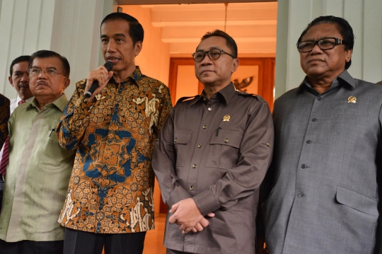 Pimpinan MPR temui Jokowi-JK di rumah dinas Gubernur DKI