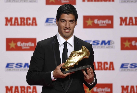 Luis Suarez raih sepatu emas 2014