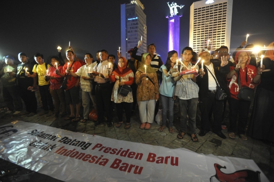 Aksi seribu lilin untuk Jokowi-JK