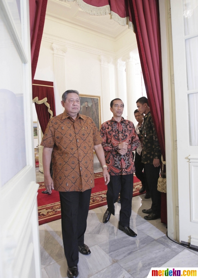 Foto : SBY dan Jokowi ikut geladi bersih upacara pisah 