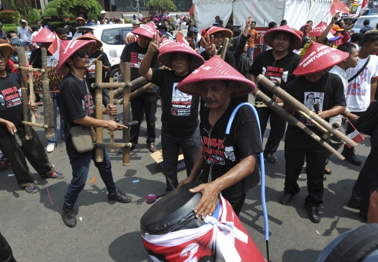Jelang kirab, massa pendukung Jokowi-JK berkumpul di Bundaran HI