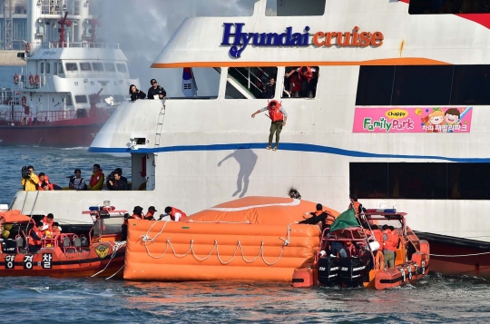 Trauma insiden feri Sewol, Korsel gelar simulasi kapal tenggelam