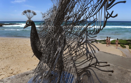 Karya seni unik ini bikin heboh pengunjung pantai di Sydney