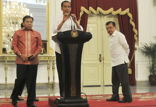 Pertemuan Presiden Jokowi dengan pimpinan DPR di Istana