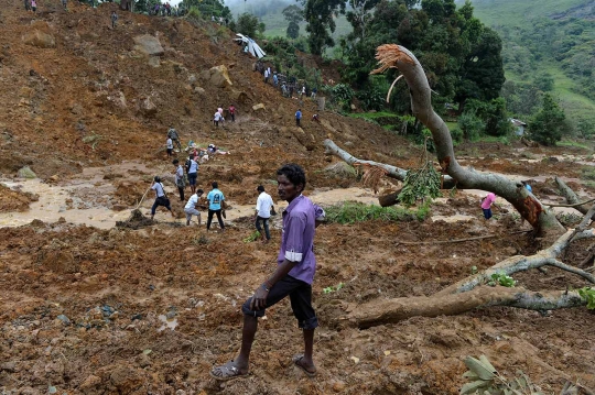 Ini kondisi longsor di Sri Lanka yang timbun ratusan orang