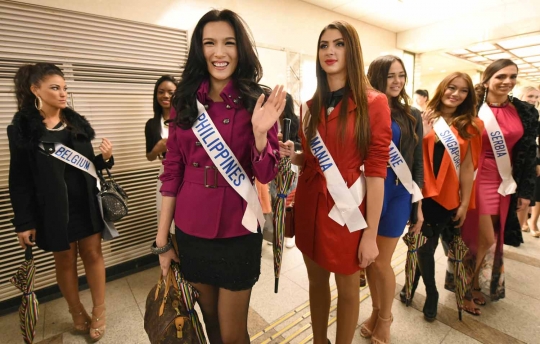 Mengintip kontestan Miss International 2014 jalan-jalan di Tokyo