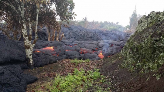 Dahsyatnya aliran lava Gunung Kilauea ancam kehidupan di Hawaii