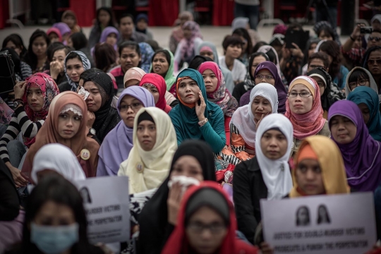 Doa bersama TKI di Hong Kong untuk dua WNI yang tewas dimutilasi